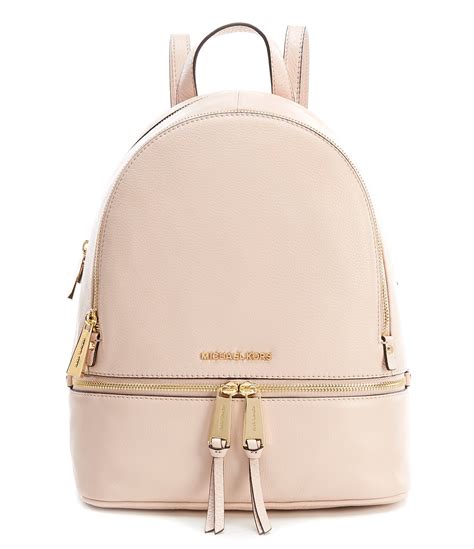 michael kors rhea burgundy|Rhea Medium Logo and Pebbled Leather Backpack .